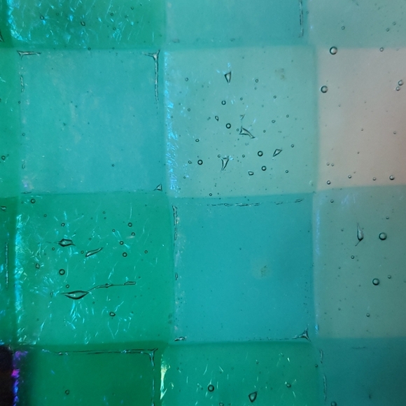 Fused Glass Squares Decorative Plate Platter from Seattle Washington Art Gallery - Picture 8 of 14